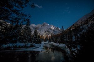 morskie oko, rybie stawki, mieguszowieckie, noc, fot adam brzoza,