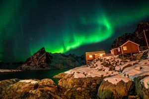 , norwegia, fot adam brzoza, zorza polarna, aurora, lofoty, hamnoy, reine,