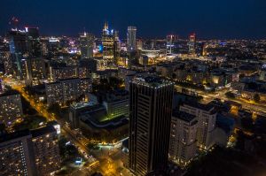 warszawa, widok wiezowce, miasto, z JM Tower, fot adam brzoza