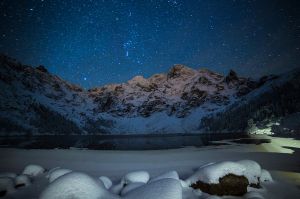 morskie oko, noc zmia, mieguszowieckie szczyty, gwiazdy, fot adam brzoza