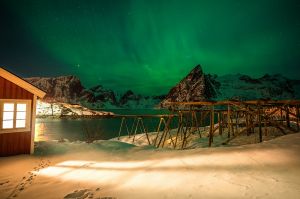 , norwegia, fot adam brzoza, zorza polarna, aurora, lofoty, hamnoy, reine,