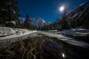 morskie oko, rybie stawki, mieguszowieckie, noc, fot adam brzoza,