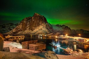 , norwegia, fot adam brzoza, zorza polarna, aurora, lofoty, hamnoy, reine,